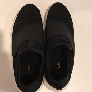 Aldo slip on black sneakers